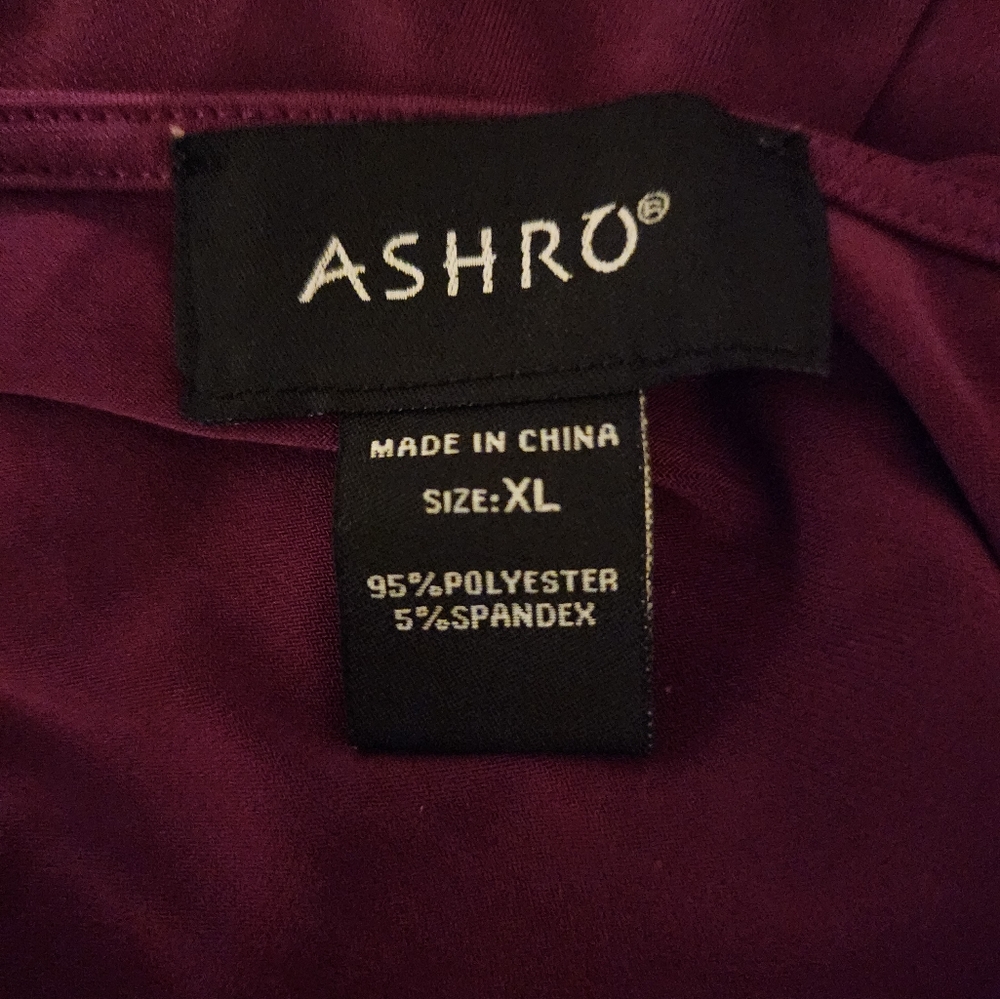 Ashro Plum Purple Blouse X-Large - Picture 3 of 3